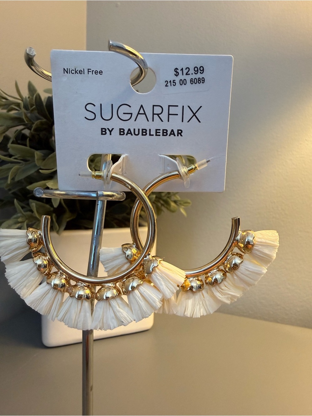 ✨3/$25 New Sugarfix by Baublebar Gold and Cream Fringe Earrings